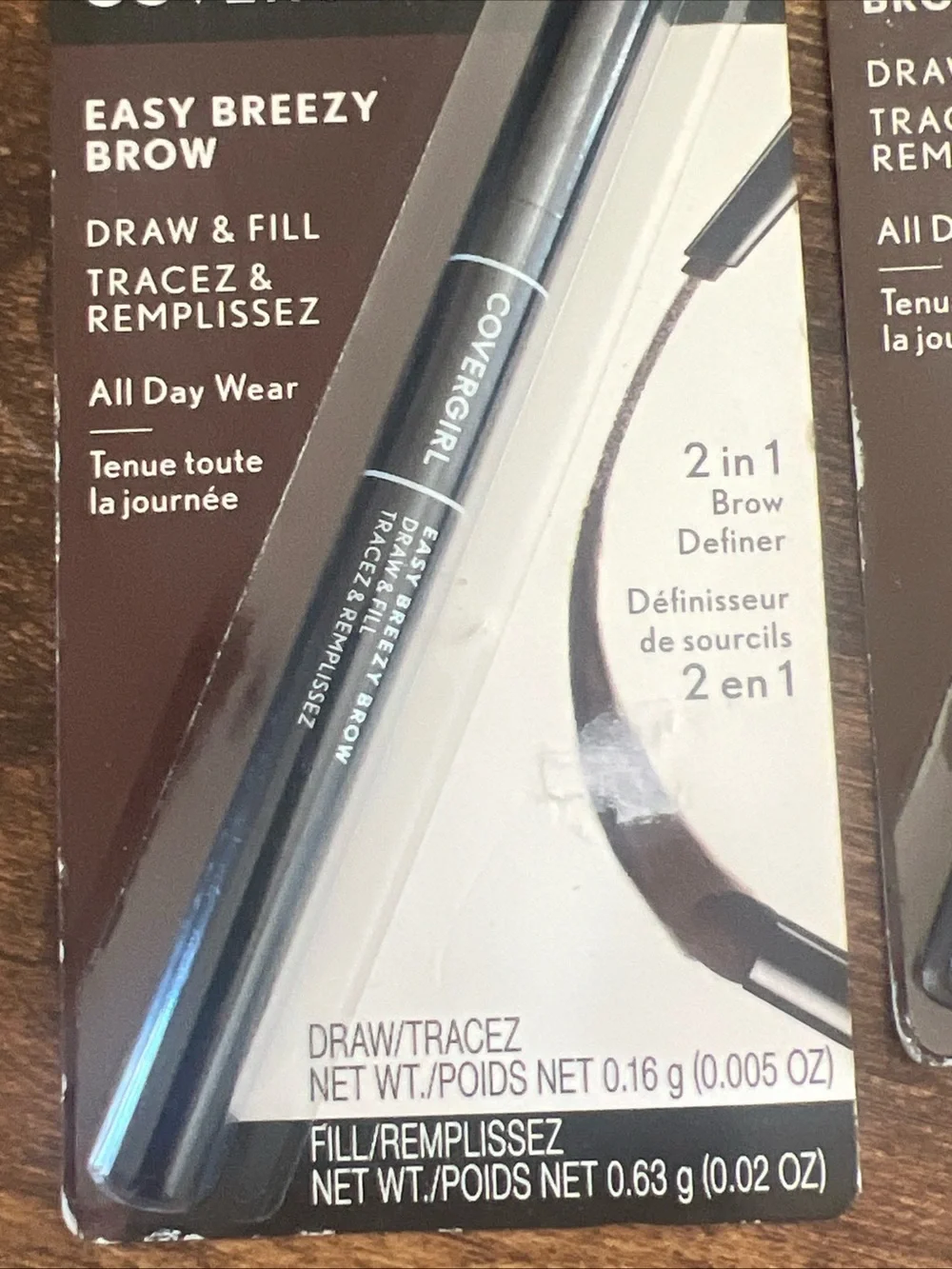 Lot of 2 CoverGirl Easy Breezy Brow Draw & Fill 300 Soft Brown New Sealed